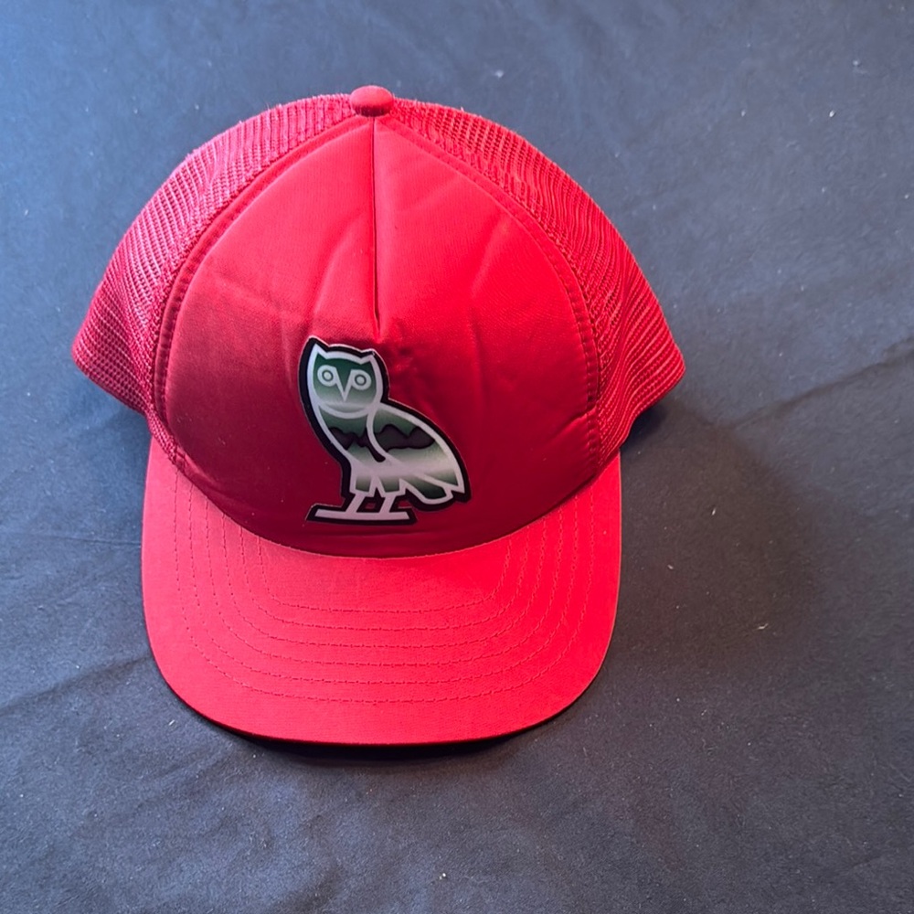 OVO snap back with owl logo for smaller sized head red